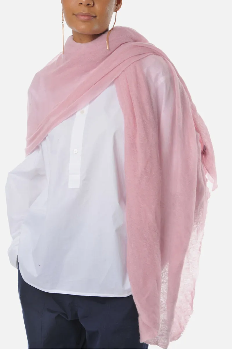 Dusty Pink Melange Knit Cashmere Stole