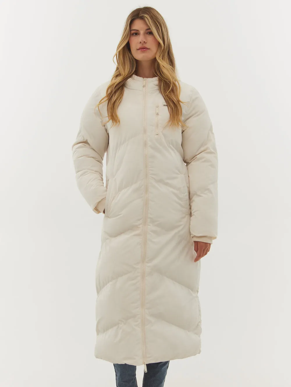 Eloraina Chevron Quilted Maxi Parka