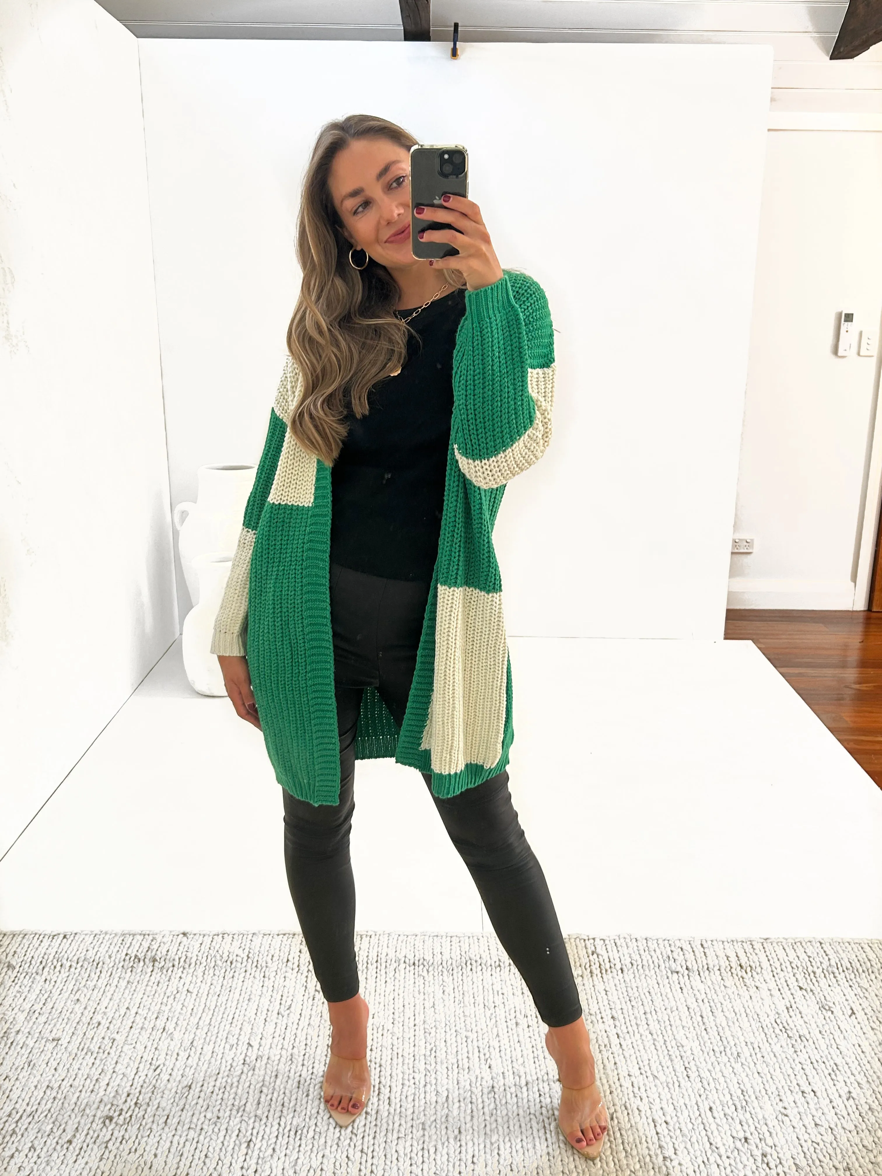 EMME Oversize Cardy - Emerald/Bone