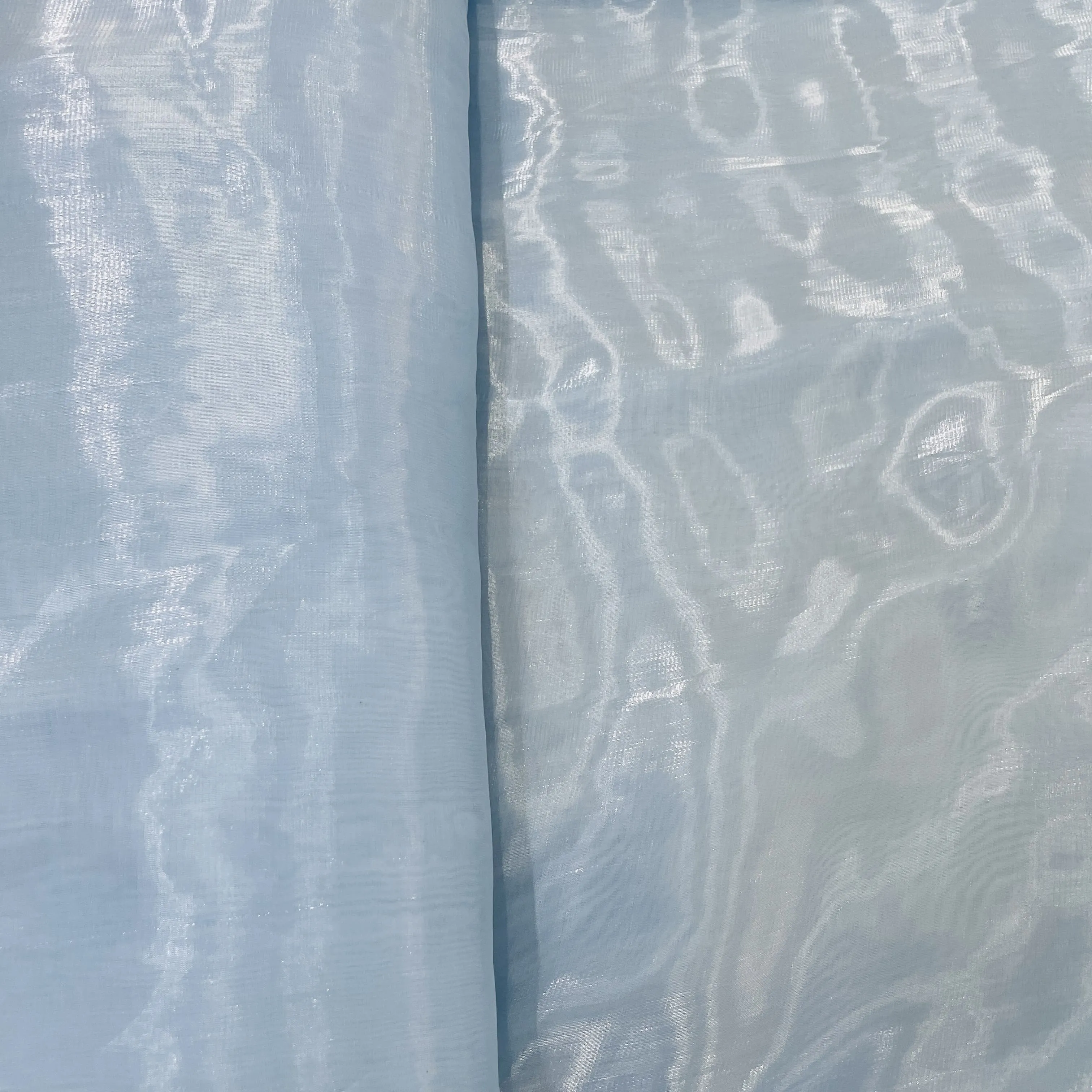 Exclusive Sky Blue Solid Organza Fabric