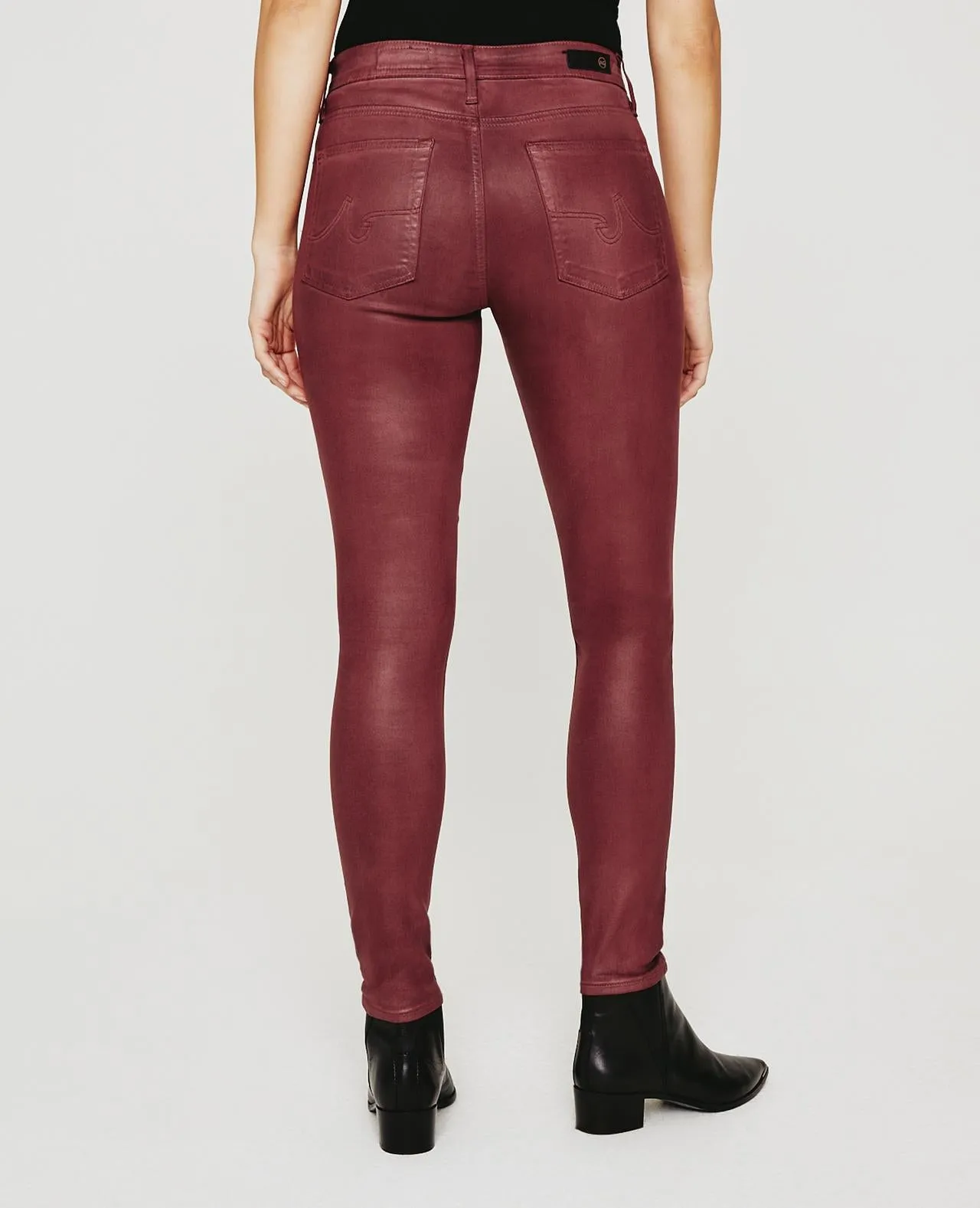 Farrah Skinny Ankle - Dark Sangria Leatherette