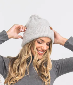 Feather Knit Beanie - Overcast