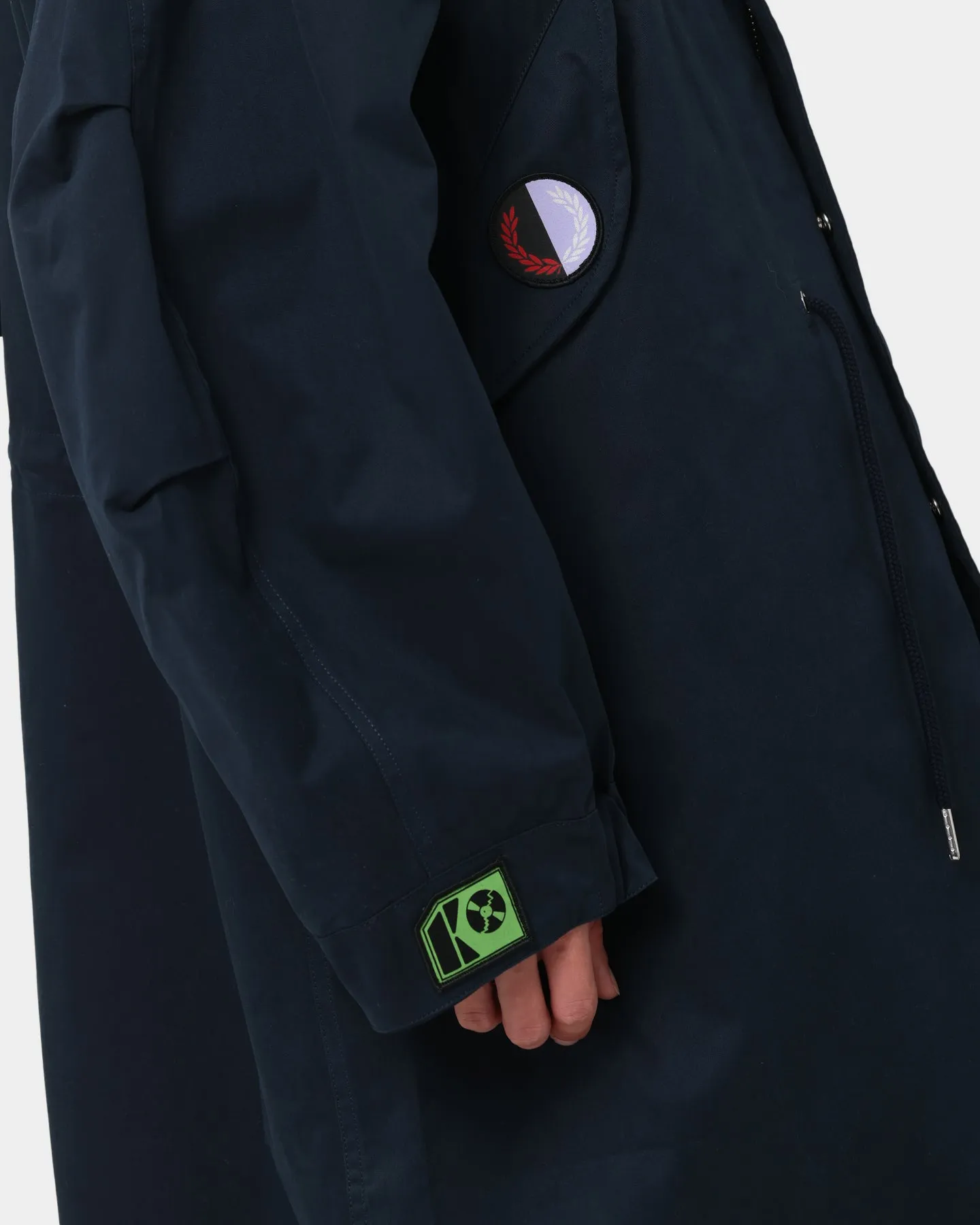 Fred Perry X Raf Simons Patched Parka Basalt Navy