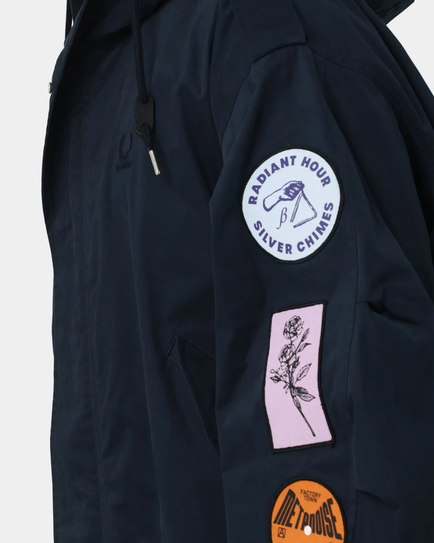 Fred Perry X Raf Simons Patched Parka Basalt Navy