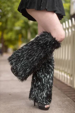 Furry Lurex Leg Warmers