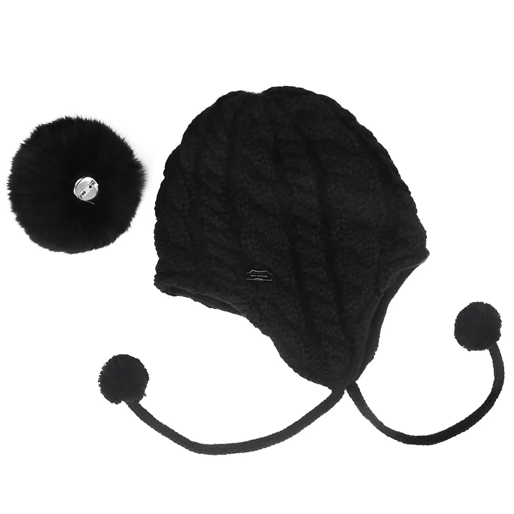 FURTALK Kids Winter Yarn Pom Pom Hat Scarf Set Drop Shipping SFFW004