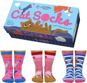 Gift Boxed Set of Women's Cat Socks