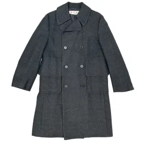 Grey Wool Coat - M