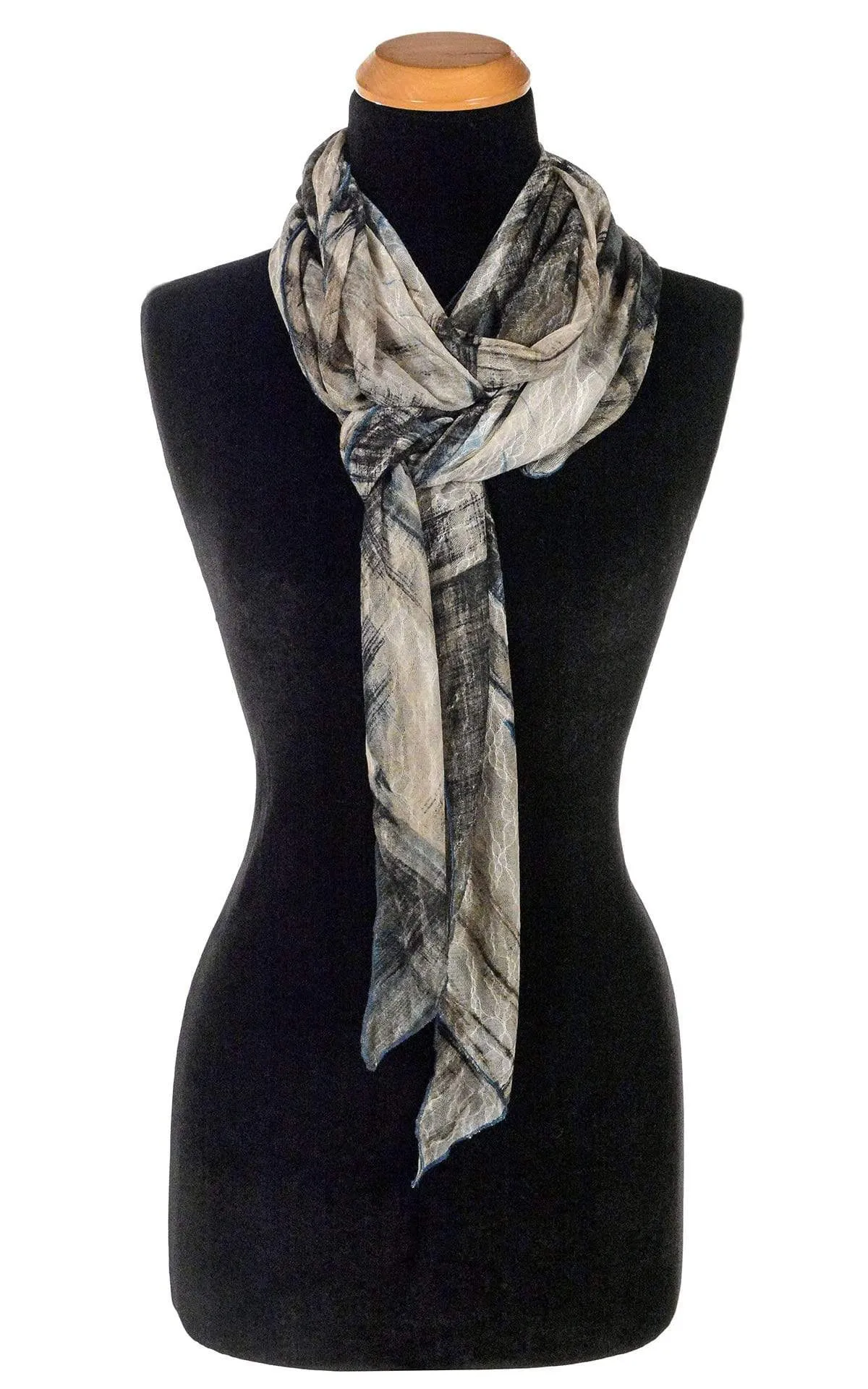 Handkerchief Scarf - Lovely Lace in Blue