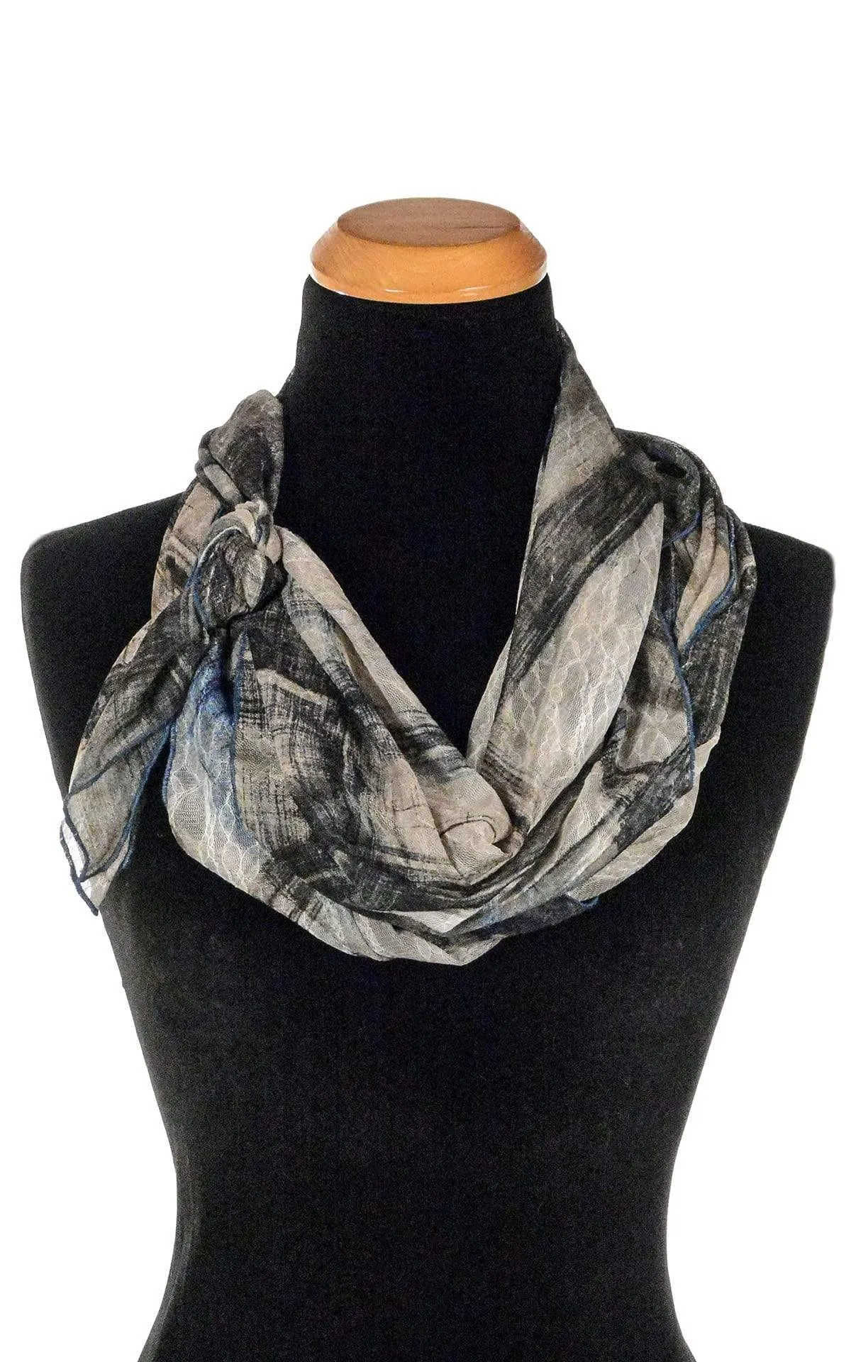 Handkerchief Scarf - Lovely Lace in Blue