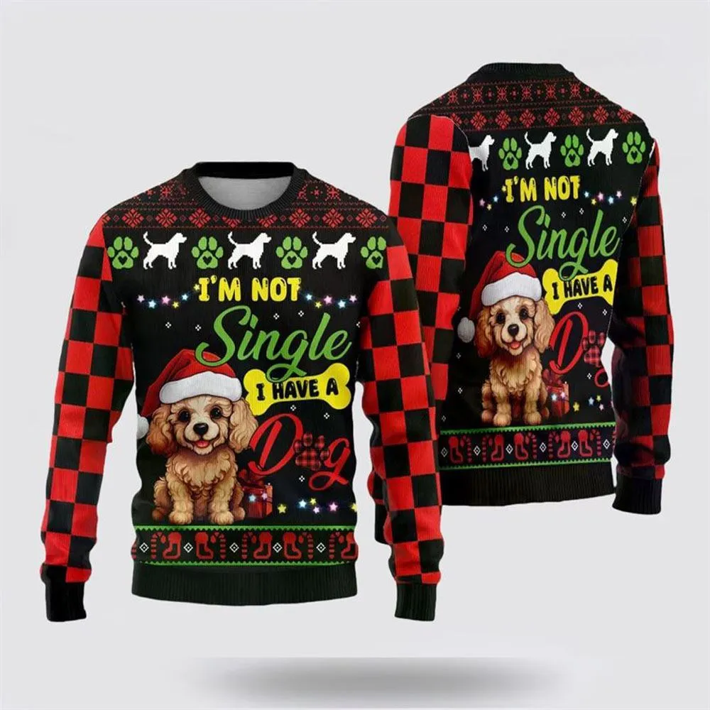 Happy Poodle Dog Ugly Christmas Sweater For Men And Women, Gift For Christmas, Best Winter Christmas Outfit