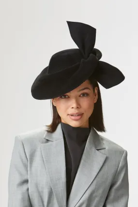 Hedy Black Percher Hat