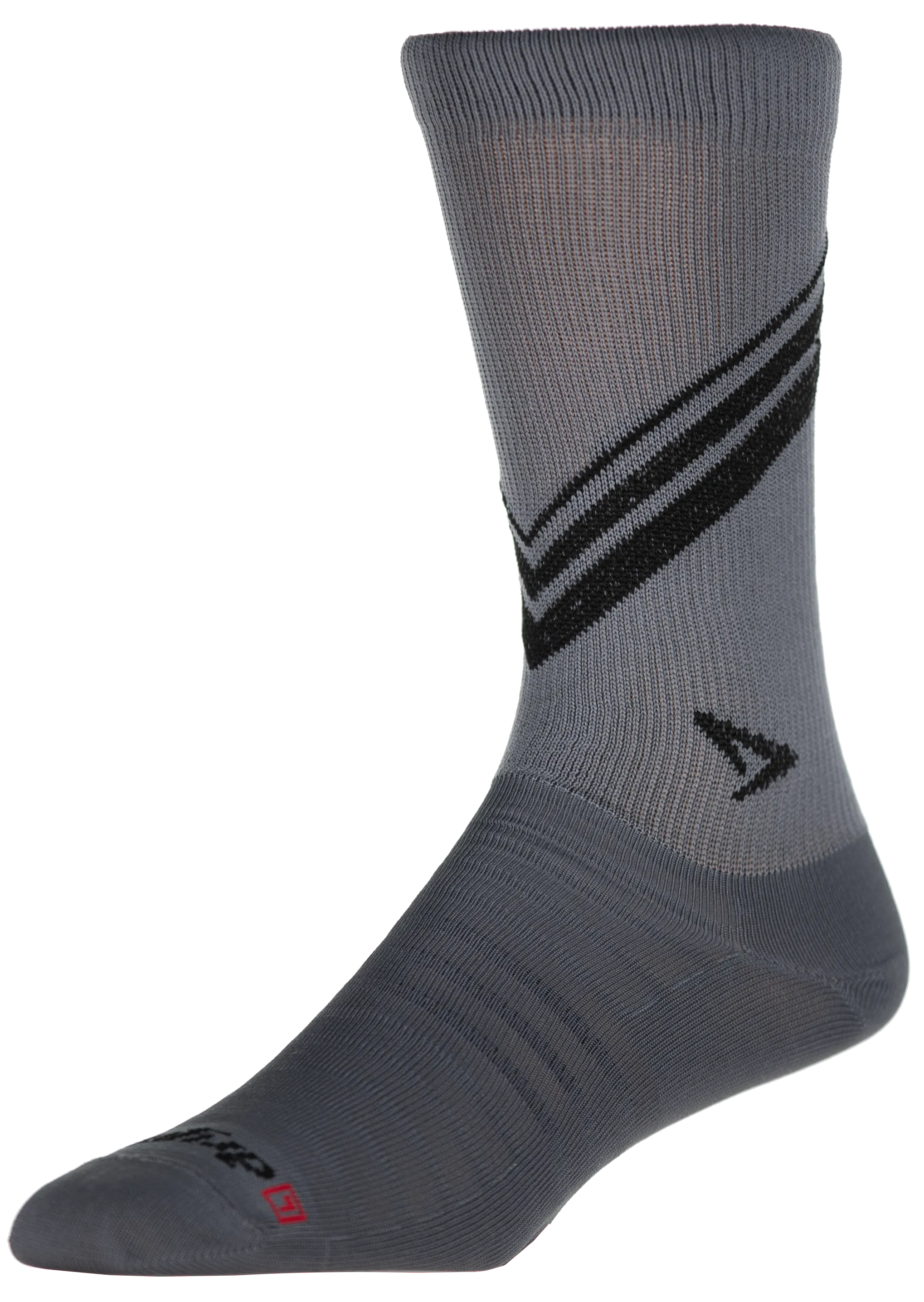 Hyper Thin® Running Crew - Dark Gray w/Black Stripes - DISCONTINUED