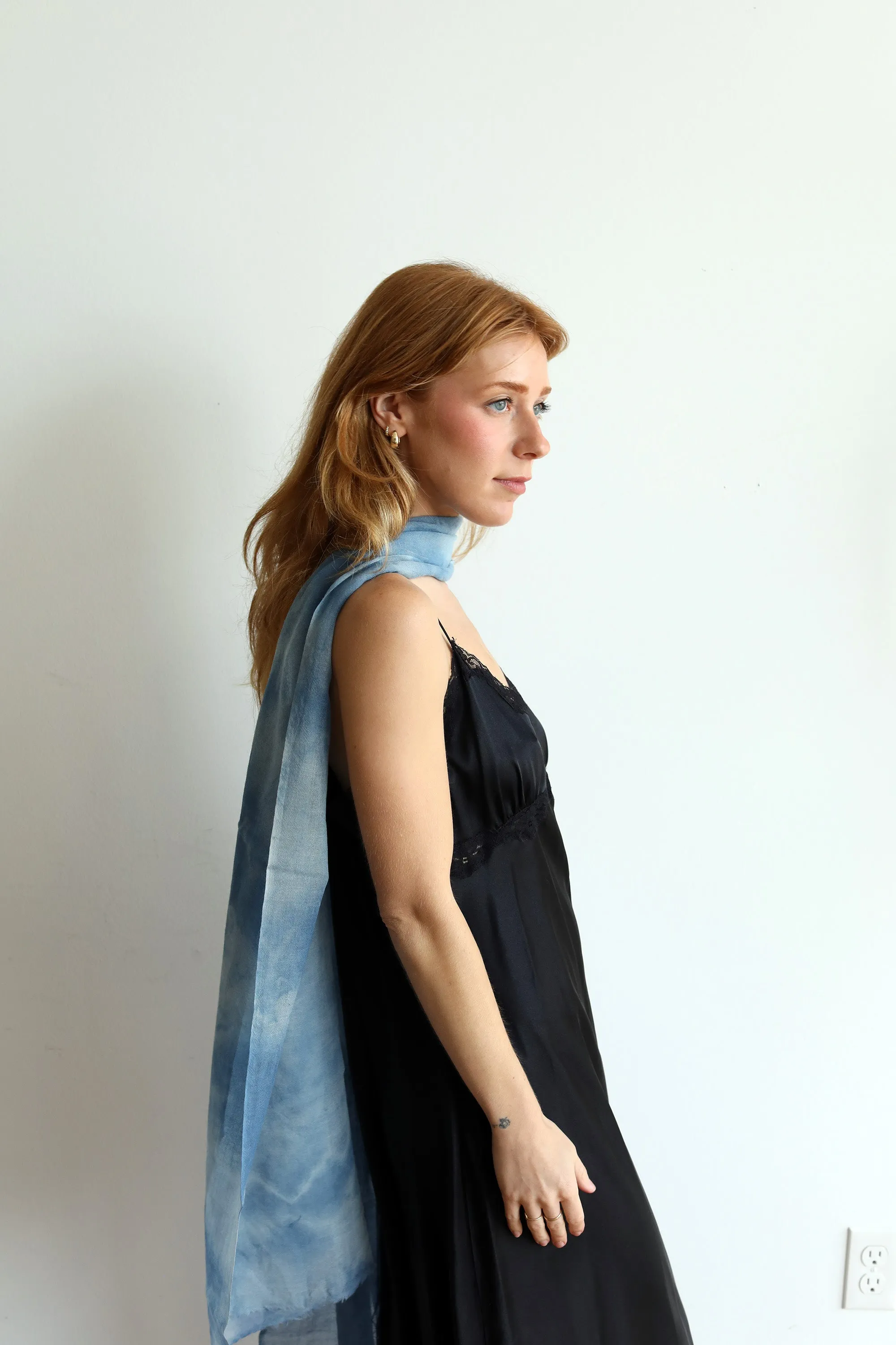 Indigo Wool Cloud Scarf