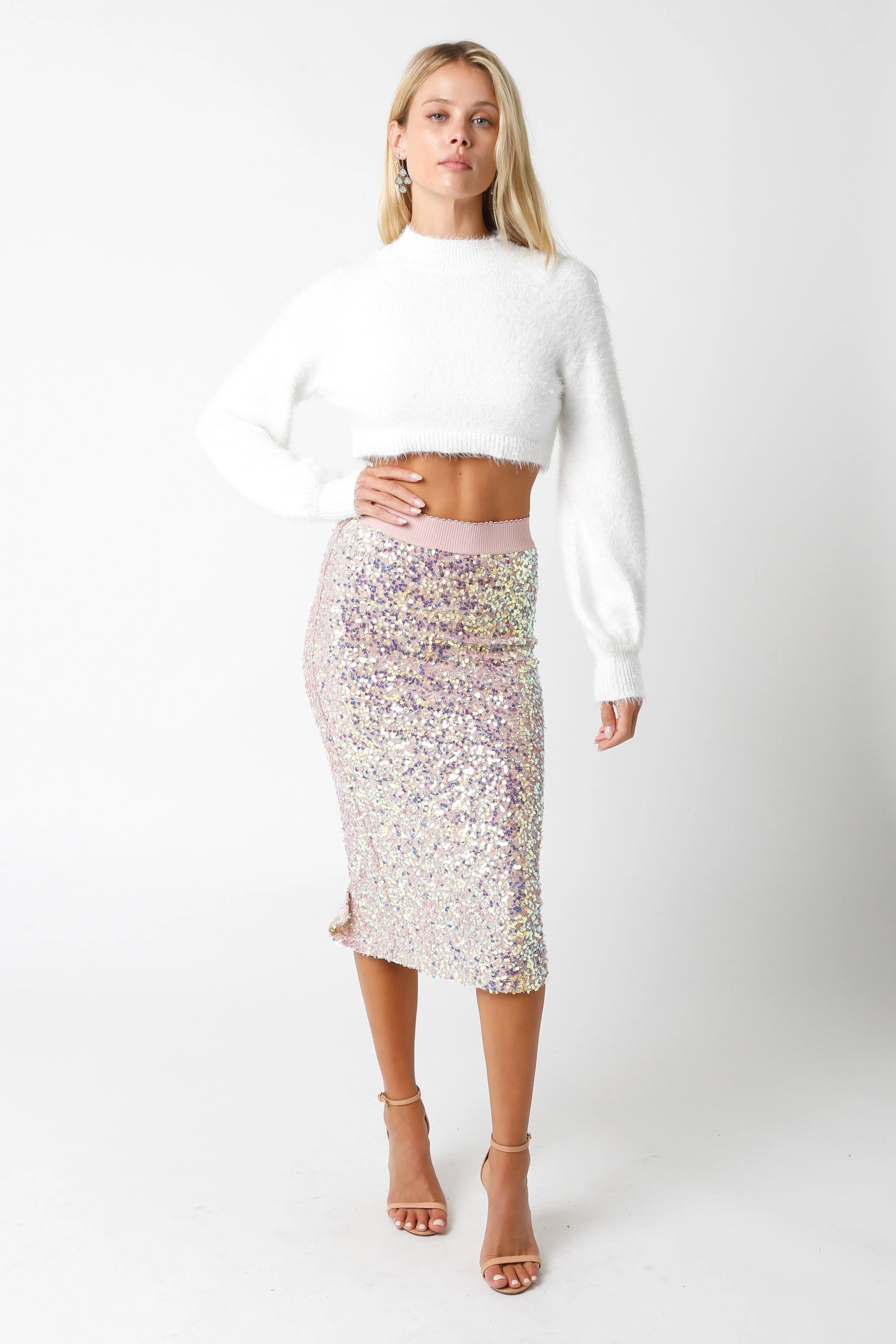 Iridescent Midi Skirt