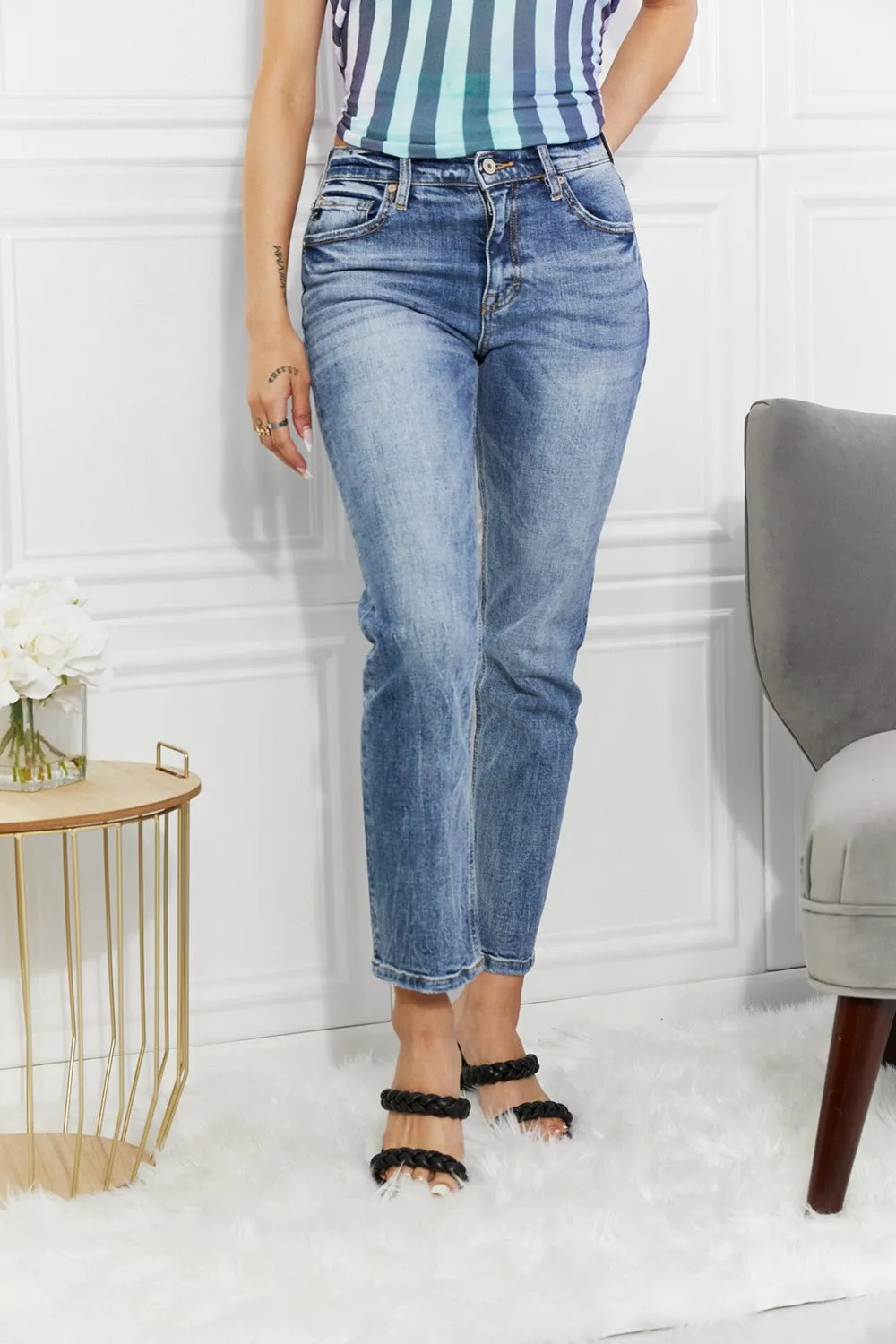 Kancan Amara High Rise Slim Straight Jeans