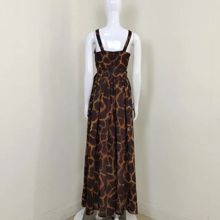 KittenAlarm - Rita Allover Print Maxi Dress