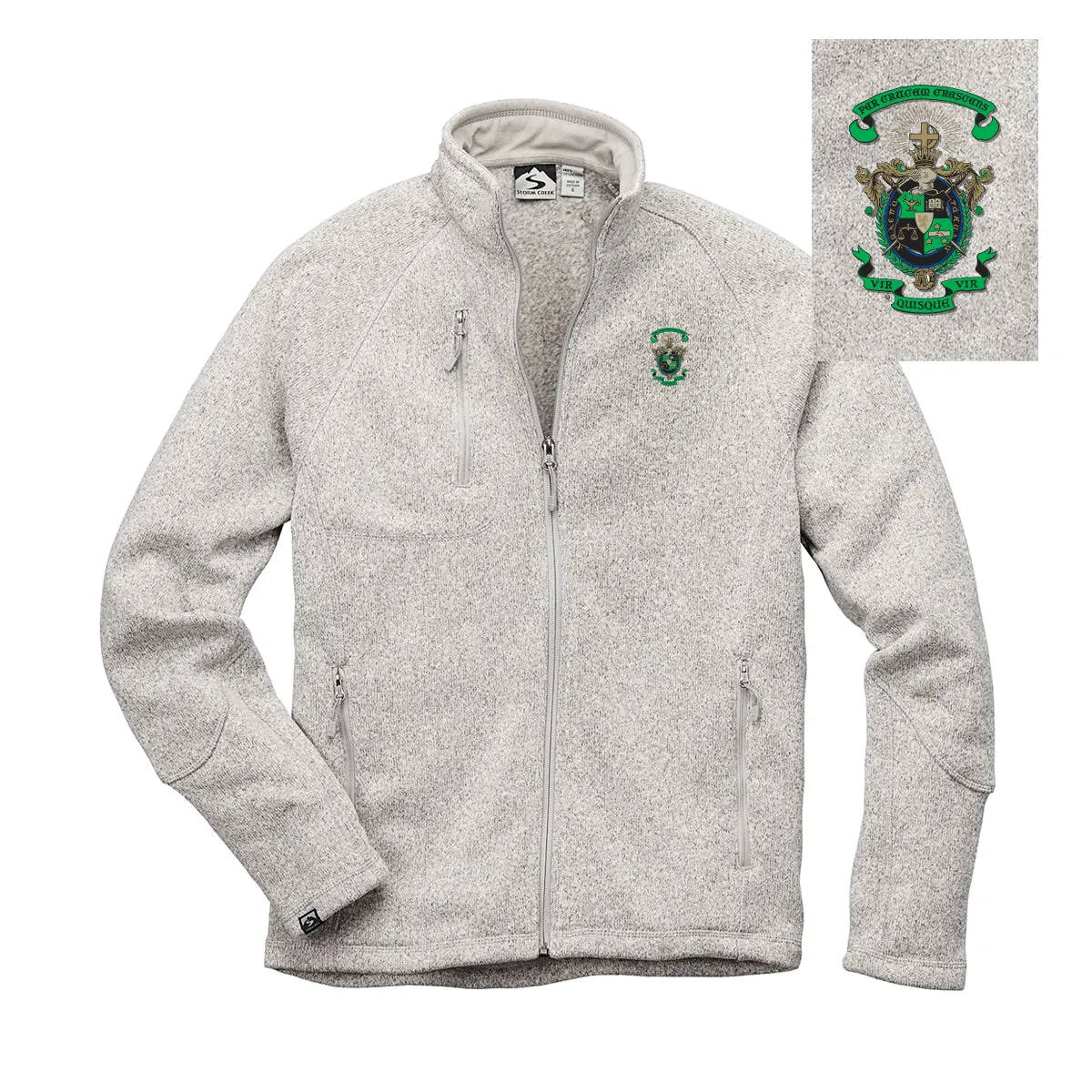 Lambda Chi Embroidered Crest Full Zip