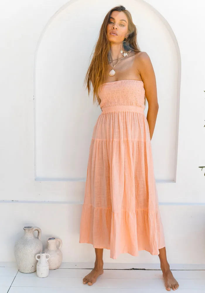 Leilani Midi Dress - Grapefruit