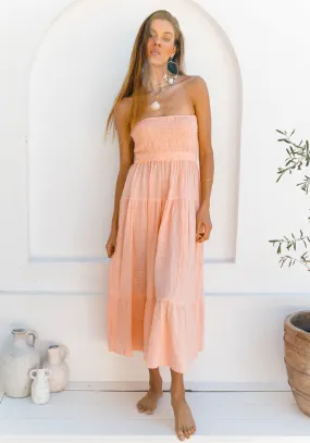 Leilani Midi Dress - Grapefruit