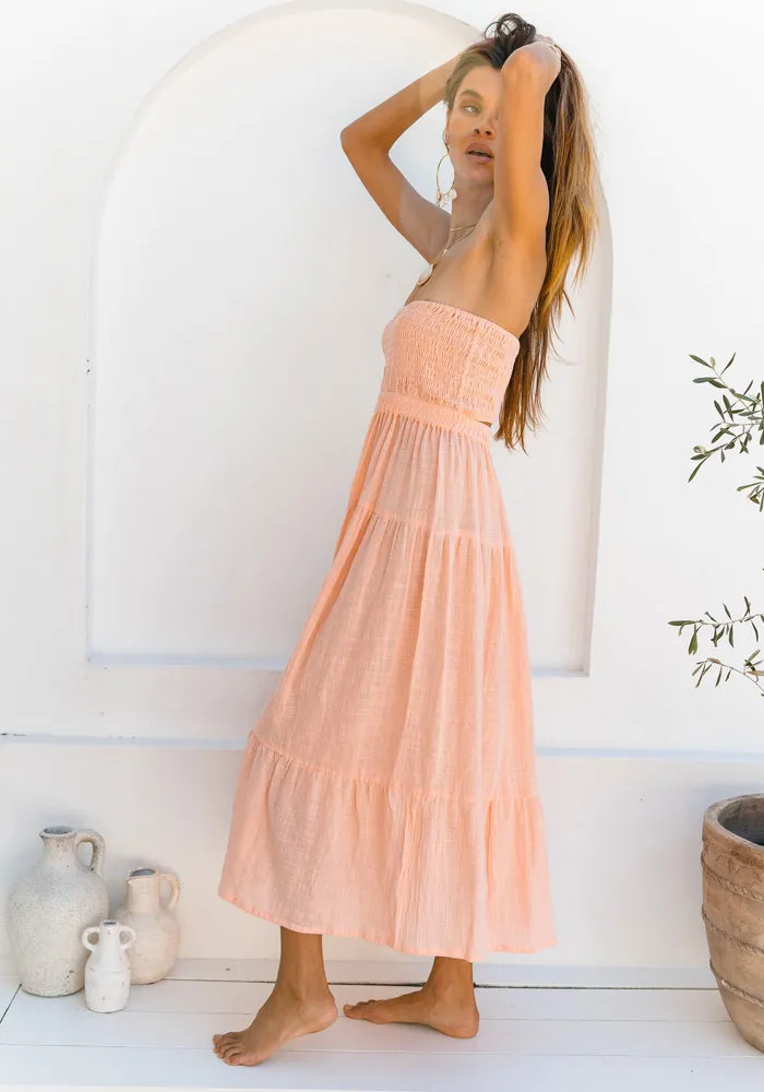 Leilani Midi Dress - Grapefruit