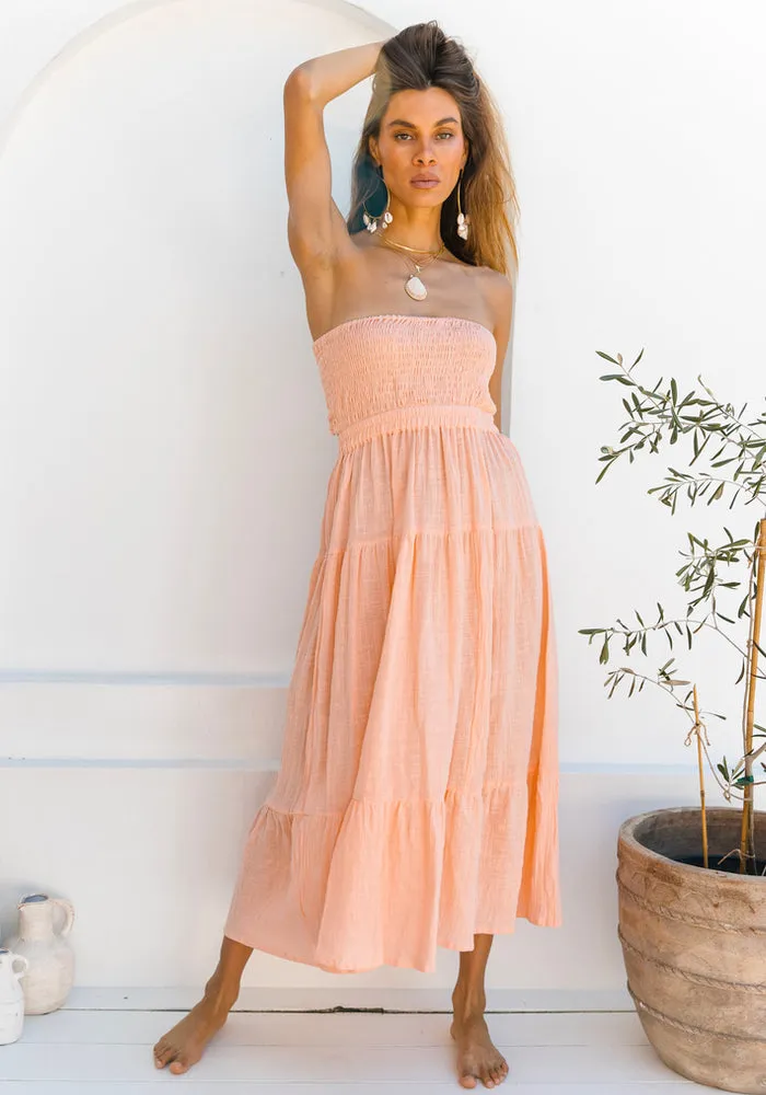 Leilani Midi Dress - Grapefruit