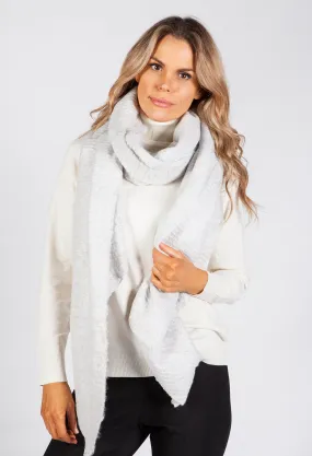 Light Grey Super Soft Wool Feel Scarf