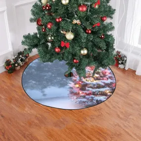 Lighting Up Winter Christmas Tree Skirt