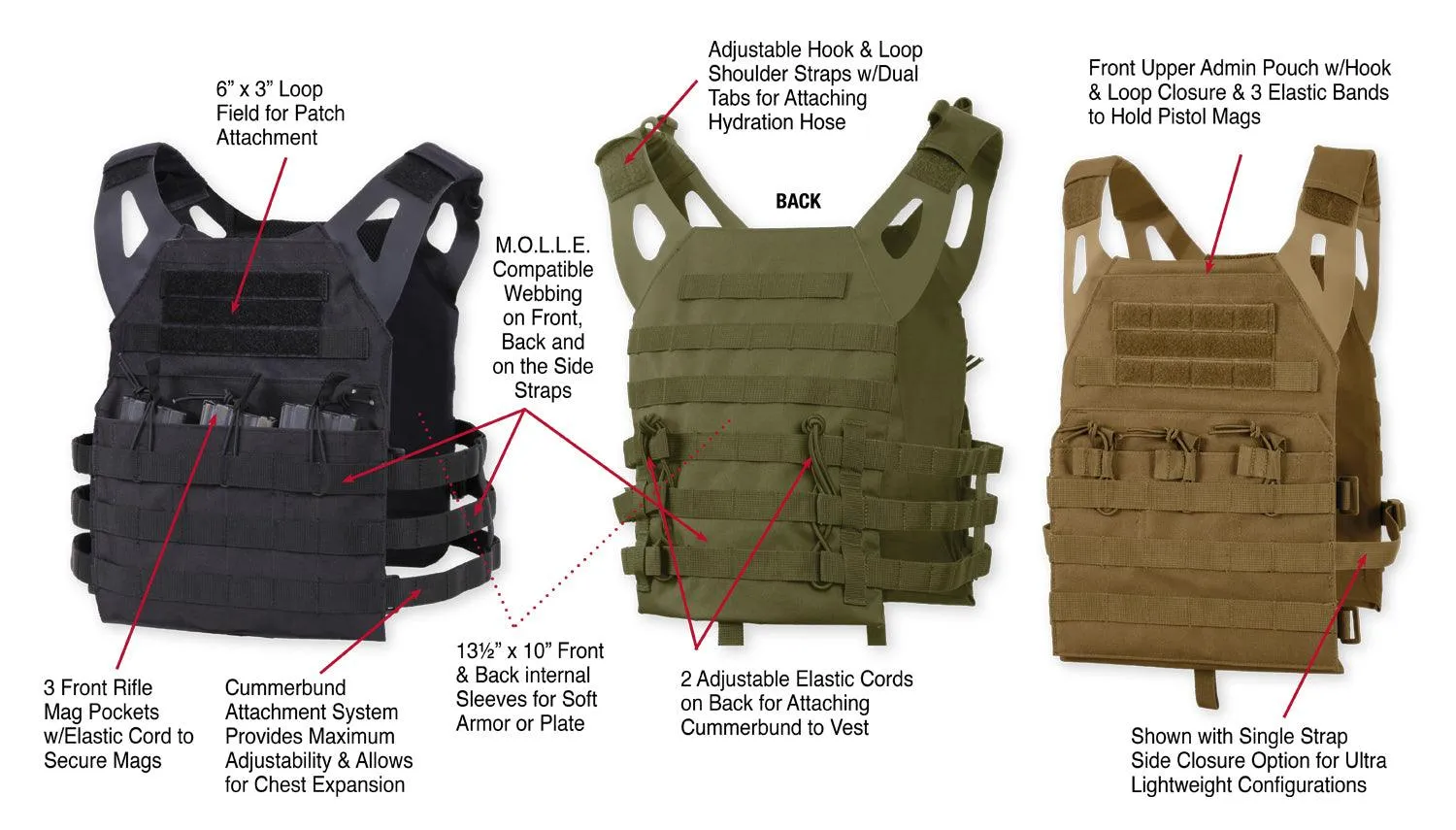 Lightweight Armor Plate Carrier Vest