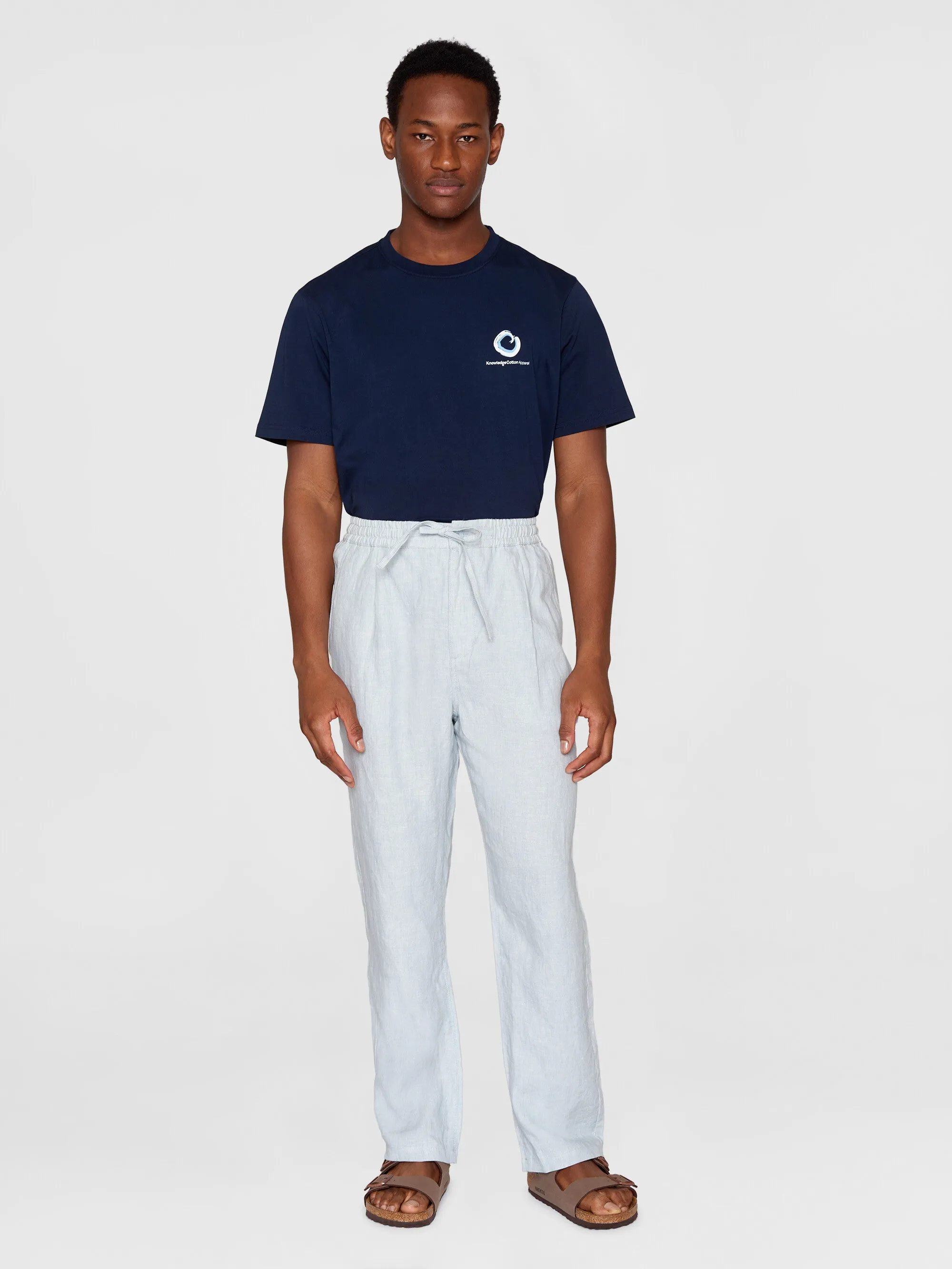 Loose linen pant - Dusk Blue