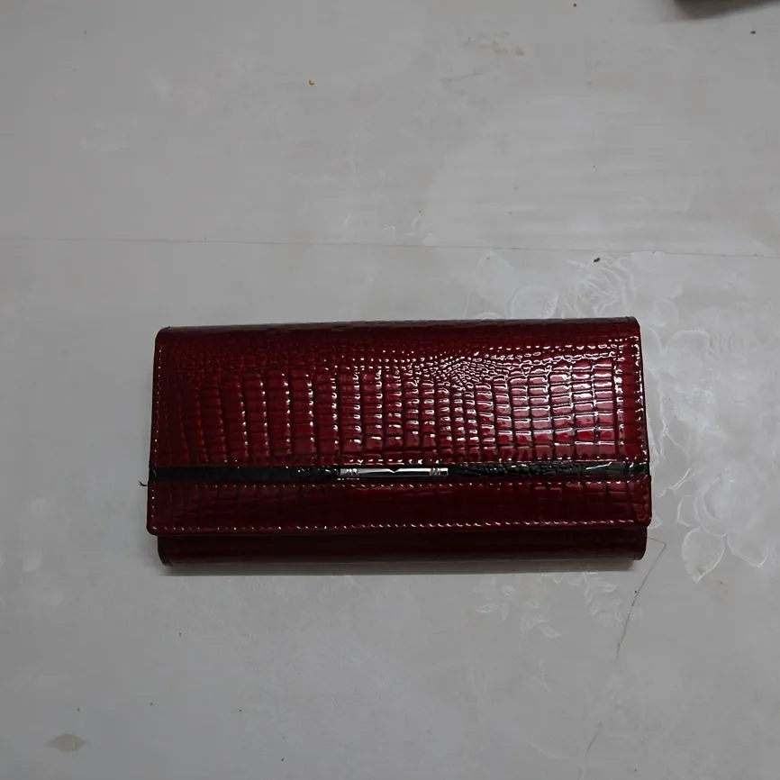 Luxury Crocodile Pattern Wallet, Genuine Credit Card Holder, Women's Fashion Coin Purse