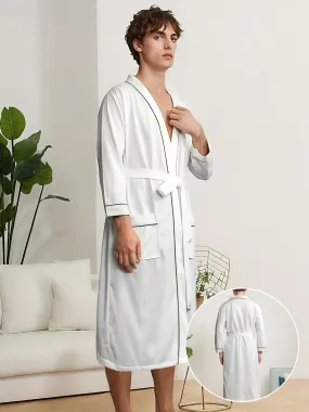 Luxury Mens Robe - Exquisitely Fashionable, Ultra-Soft, and Comfortable Long Sleeve Relaxed Fit with Adjustable Belt - Perfect for Mens Nighttime Lounging and Relaxation