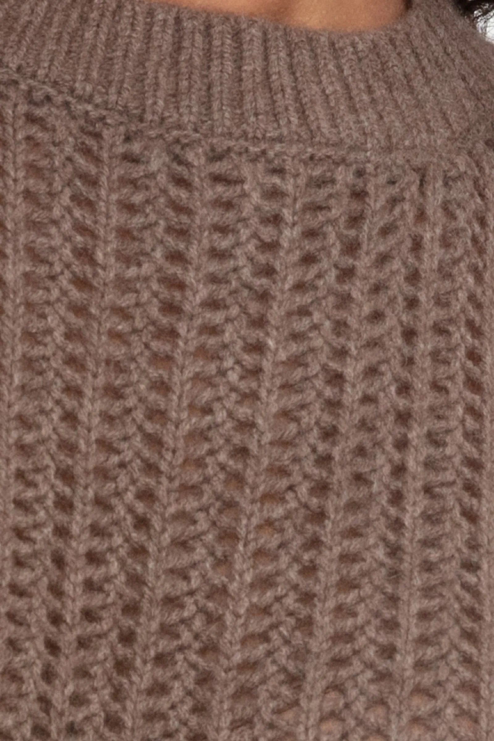 Marci Cashmere Sweater in Swiss Brown