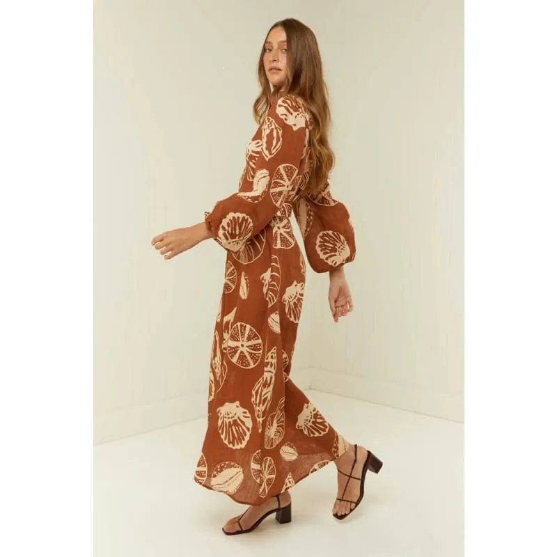 Melrose Dress | Brown Shells