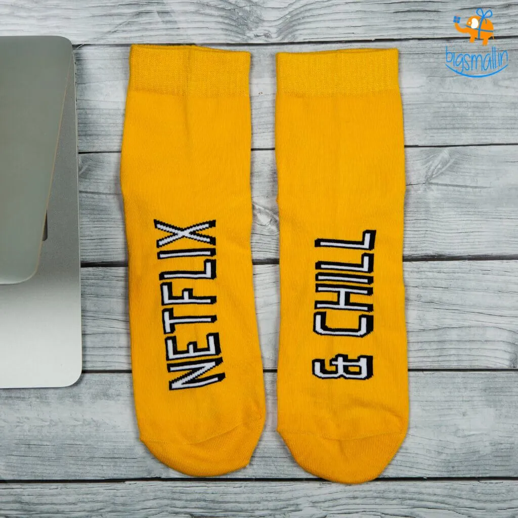 Men Netflix and Chill Socks