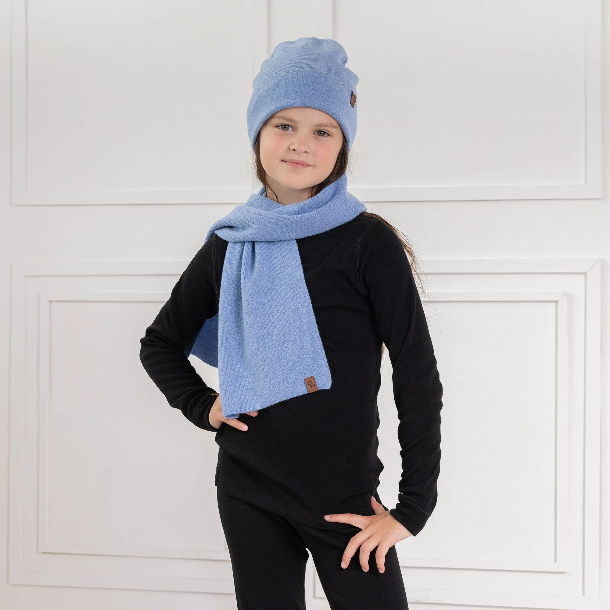 MENIQUE Knit Beanie & Scarf 2-Piece