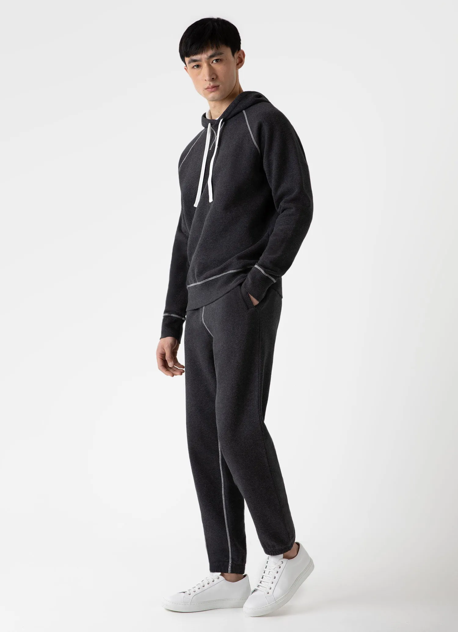 Men's Fleeceback Sweatpants in Charcoal Melange