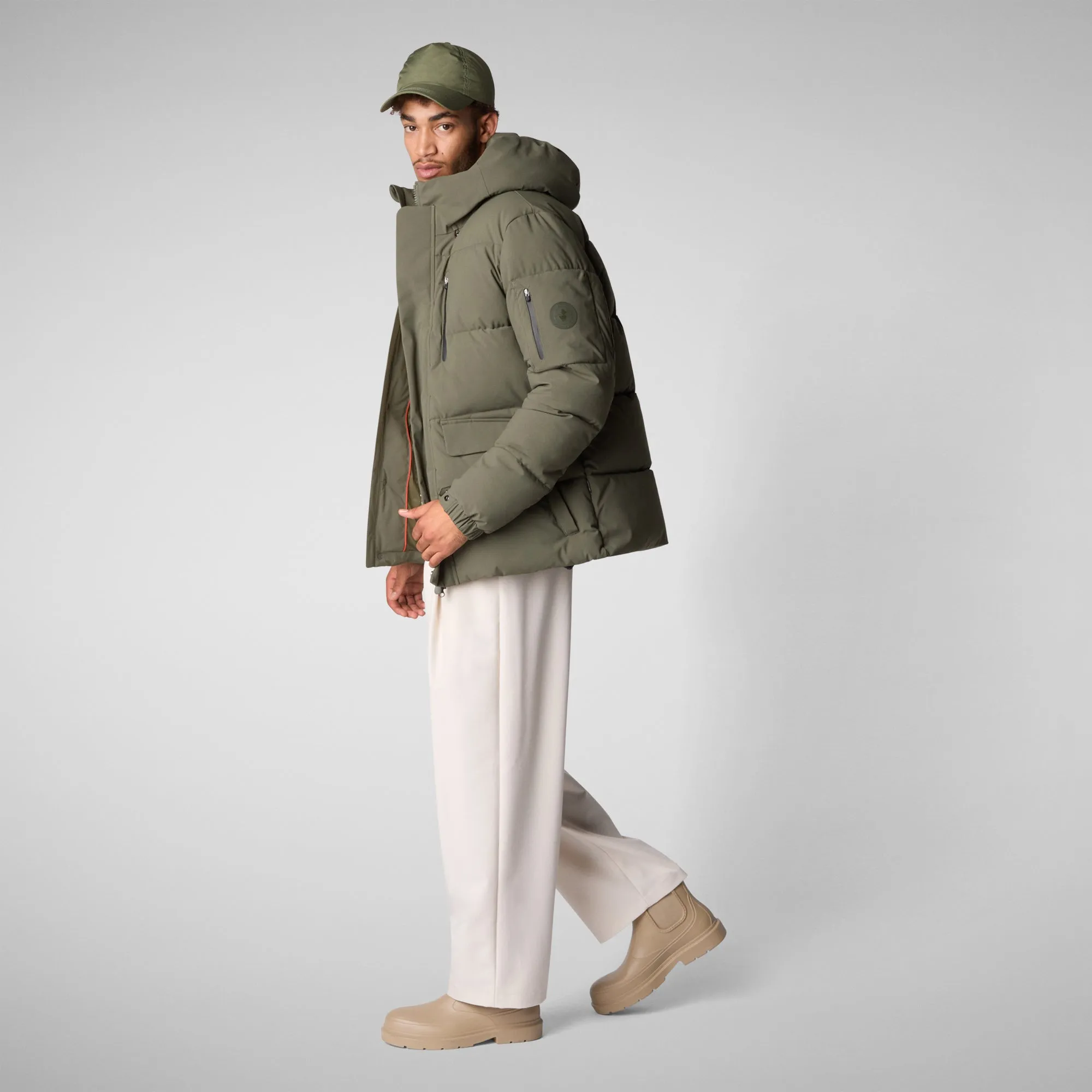 Men's  Hooded Parka Alter in Laurel Green