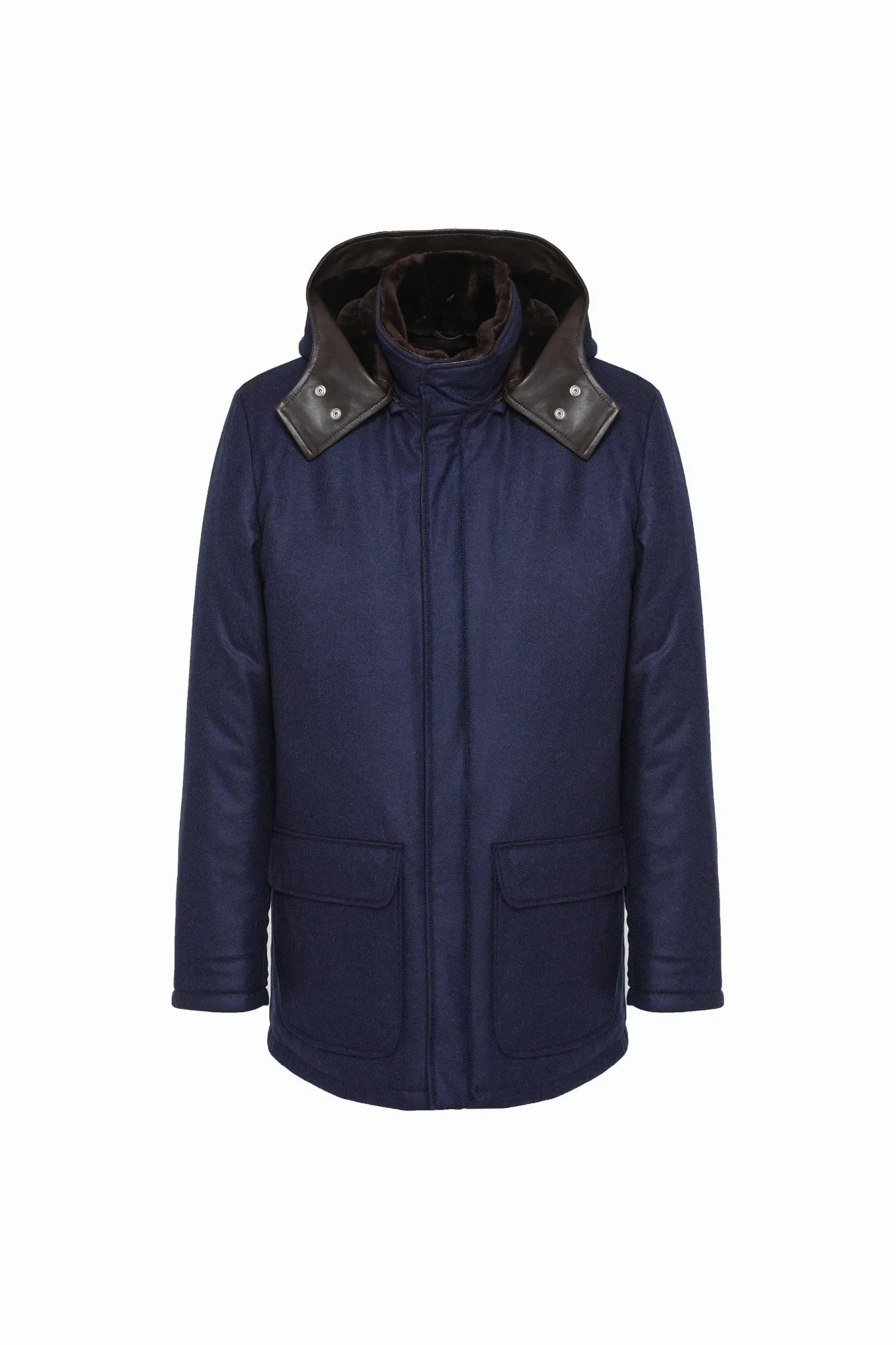 Men's Loro Piana Cashmere & Wool Parka with Select Shearling Lamb Lining