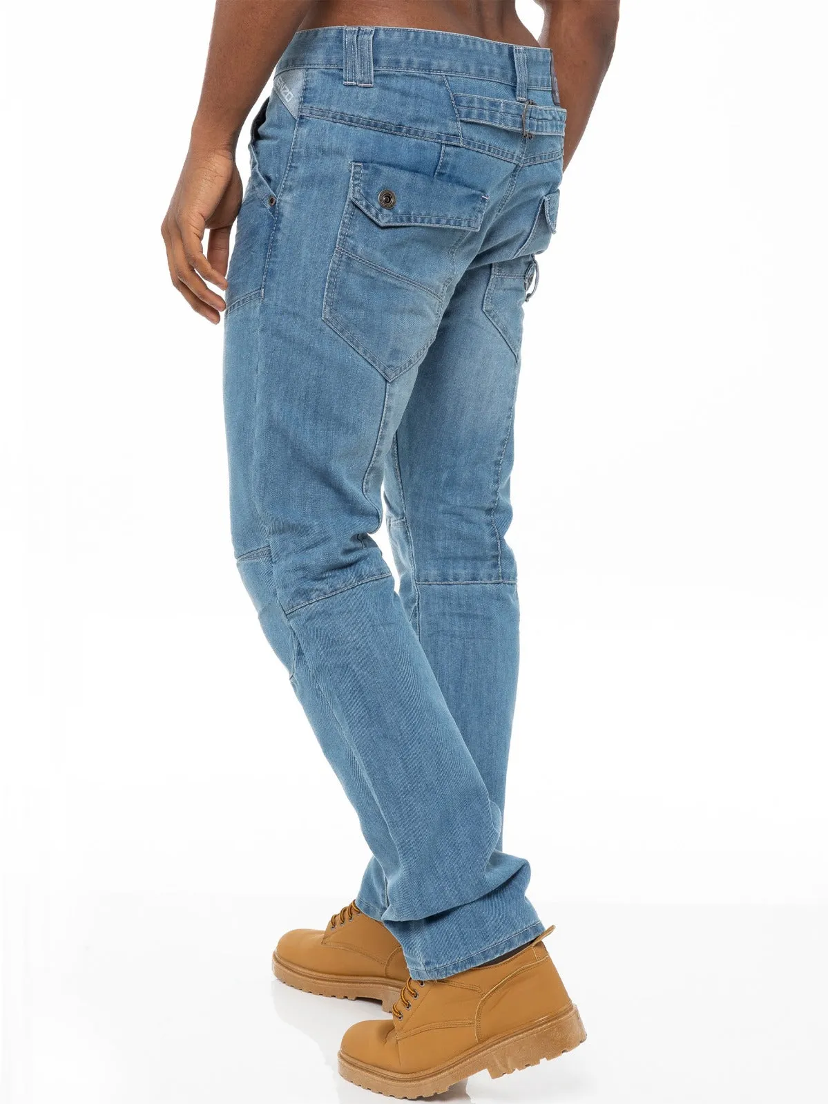 Mens Straight Fit Denim Jeans EZ243 - EZ244 | Enzo Designer Menswear