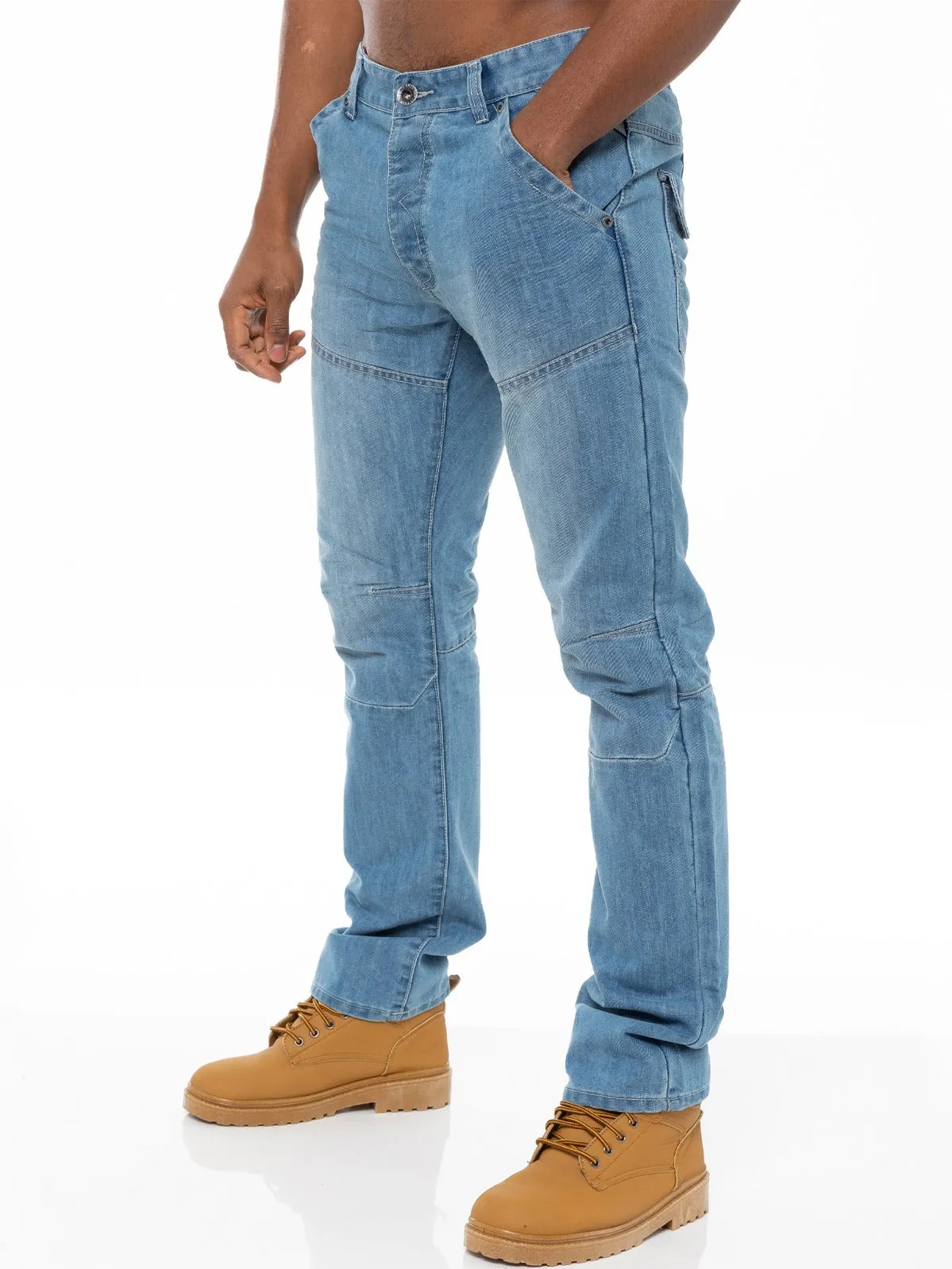 Mens Straight Fit Denim Jeans EZ243 - EZ244 | Enzo Designer Menswear