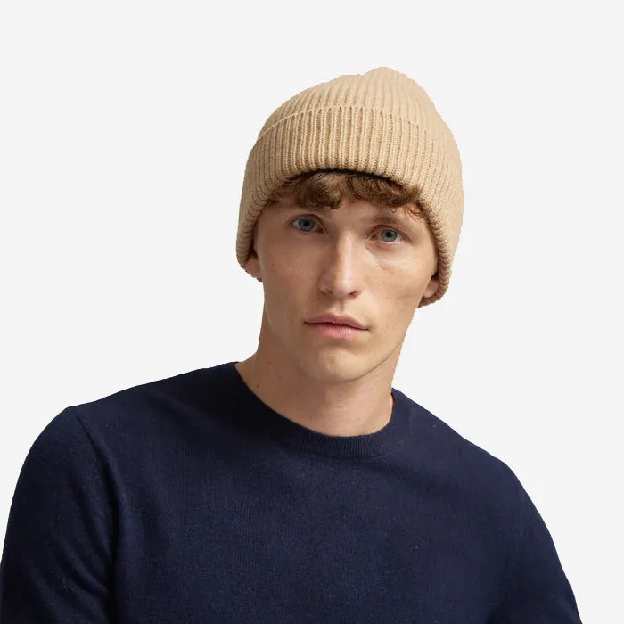 Merino Wool Beanie - Deep Black