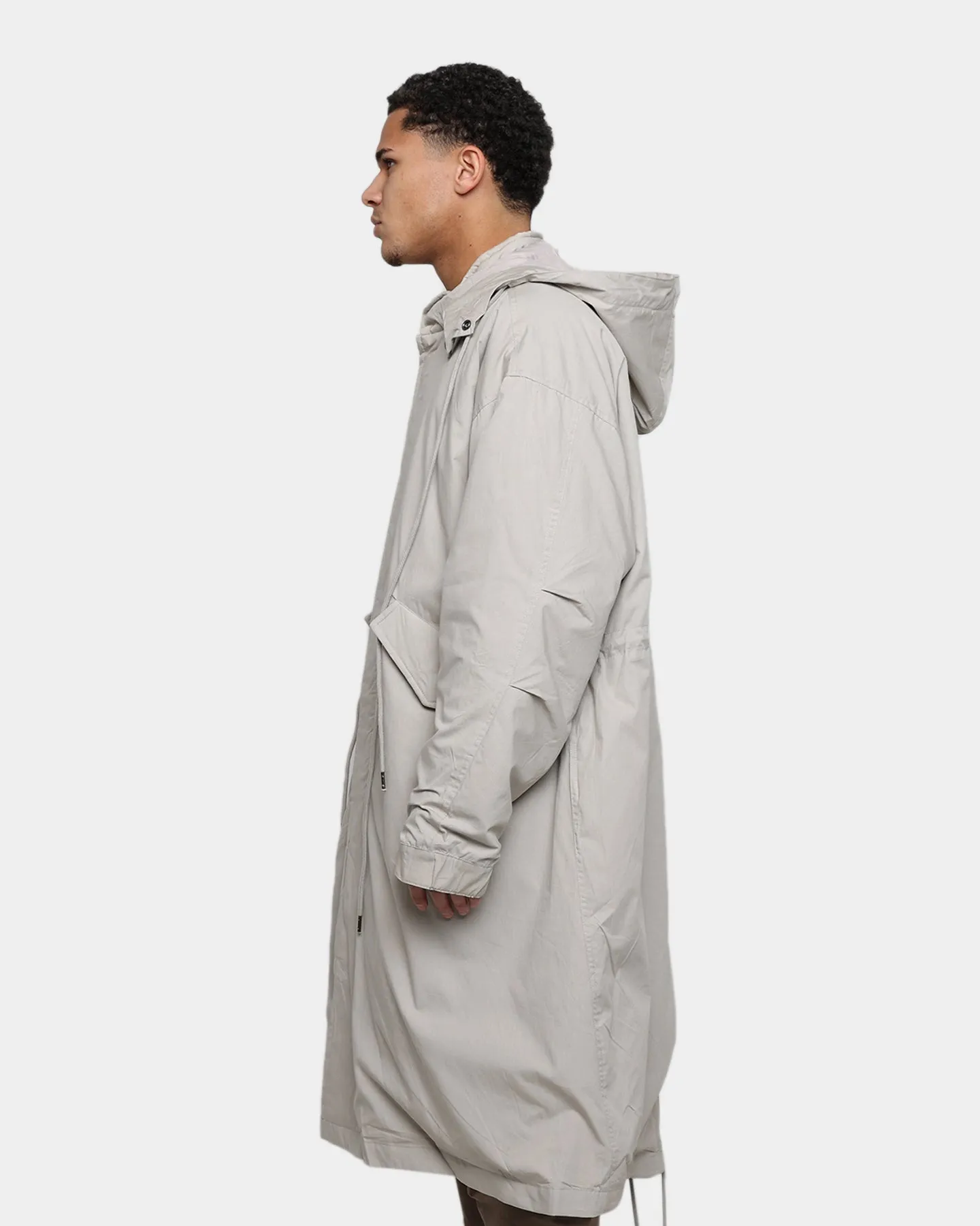 MNML Hooded Trench Jacket Grey