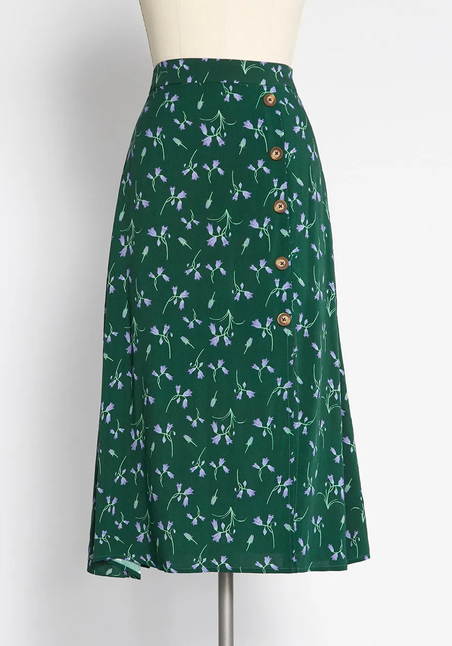 ModCloth x Collectif Bluebell Julep Midi Skirt