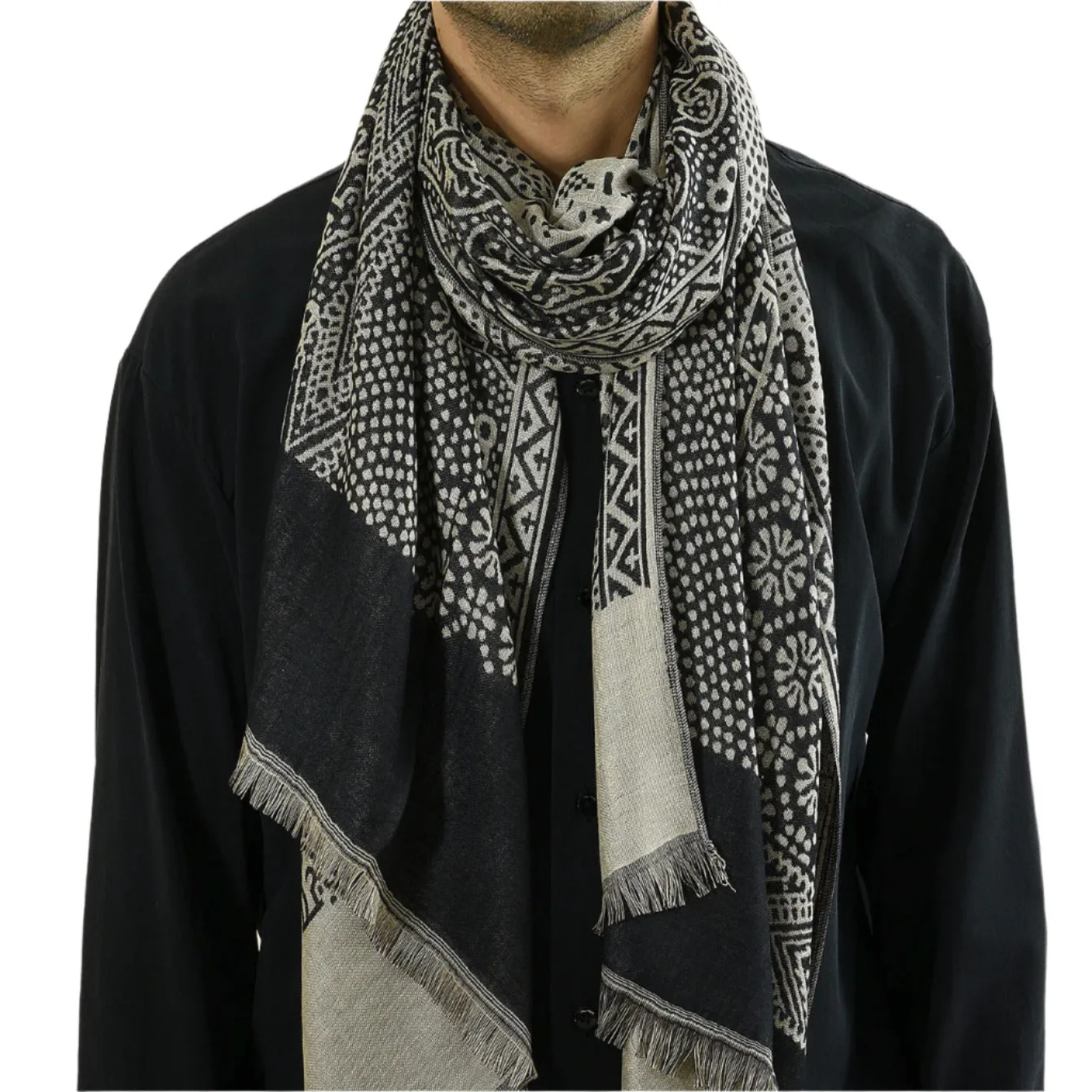 Mosaic Linen Pashmina Scarf