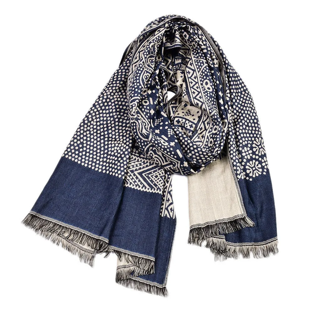 Mosaic Linen Pashmina Scarf