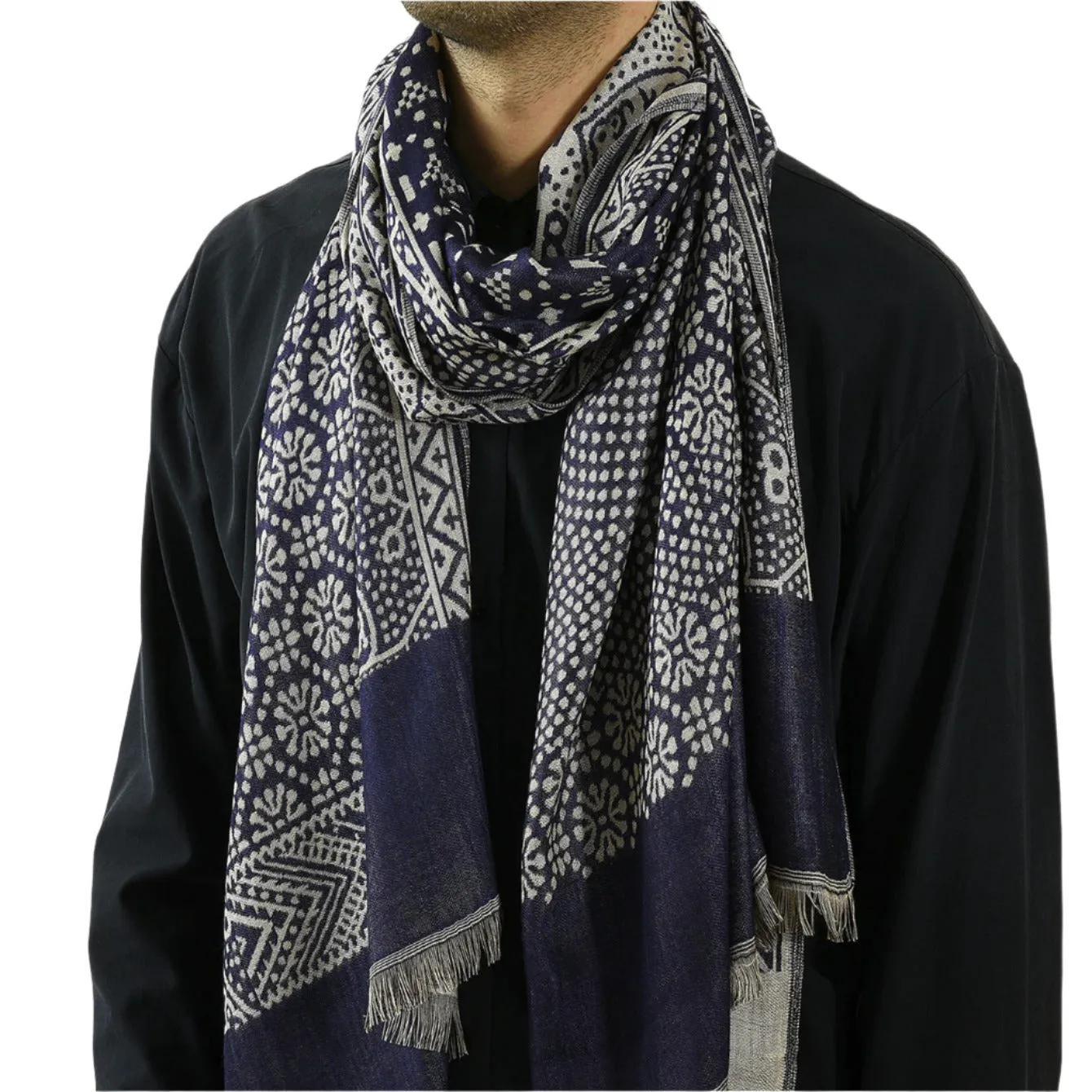 Mosaic Linen Pashmina Scarf