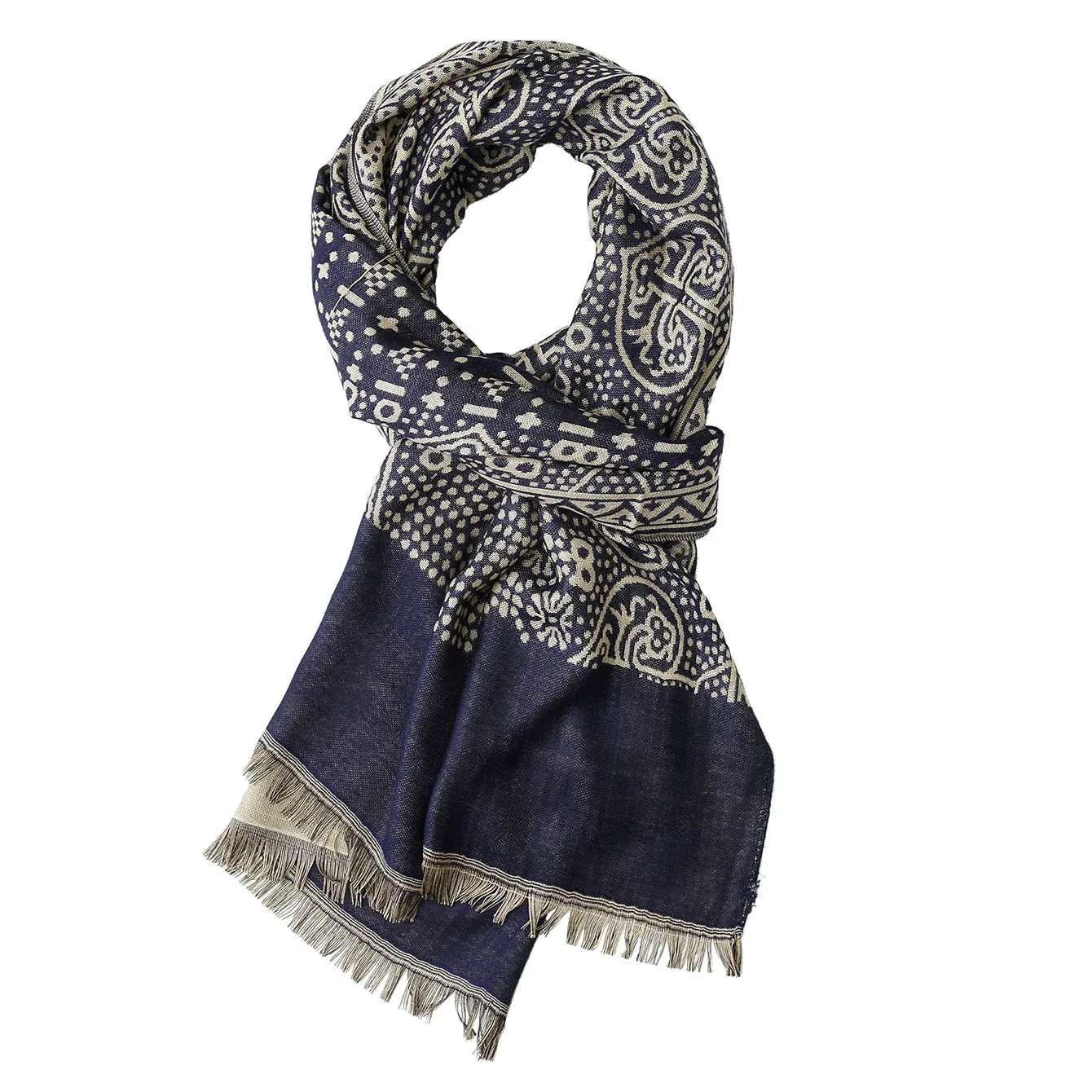 Mosaic Linen Pashmina Scarf