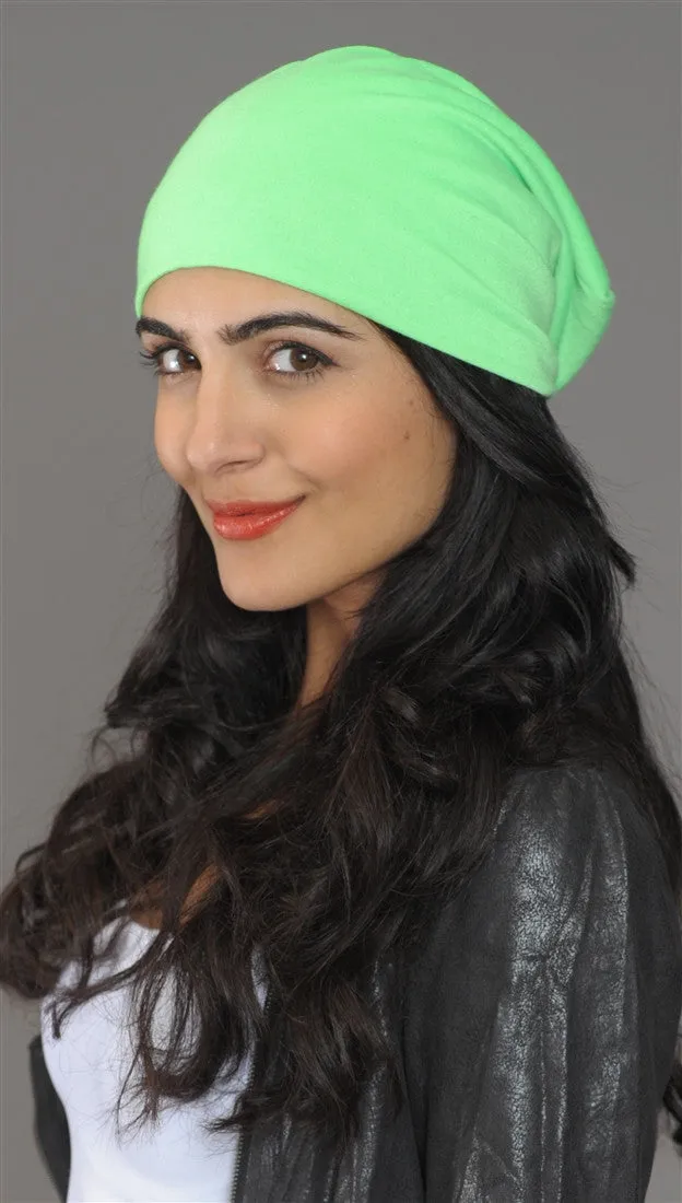 Neon Green Slouchy Summer Beanie