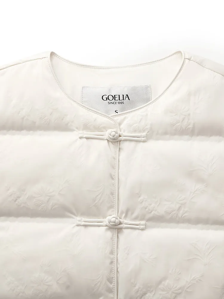 New Chinese-Style Round Neck Goose Down Jacket